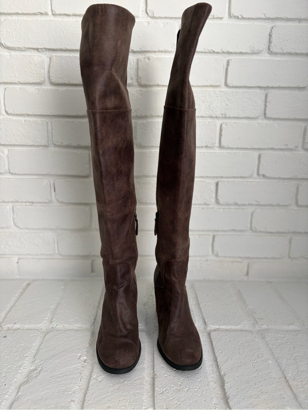 Over-the-Knee Boots in Dark Brown